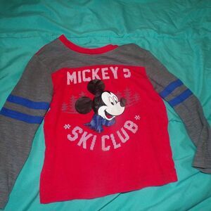 Disney Jumping Beans Mickey Mouse 3t Ski Club long sleeve shirt
